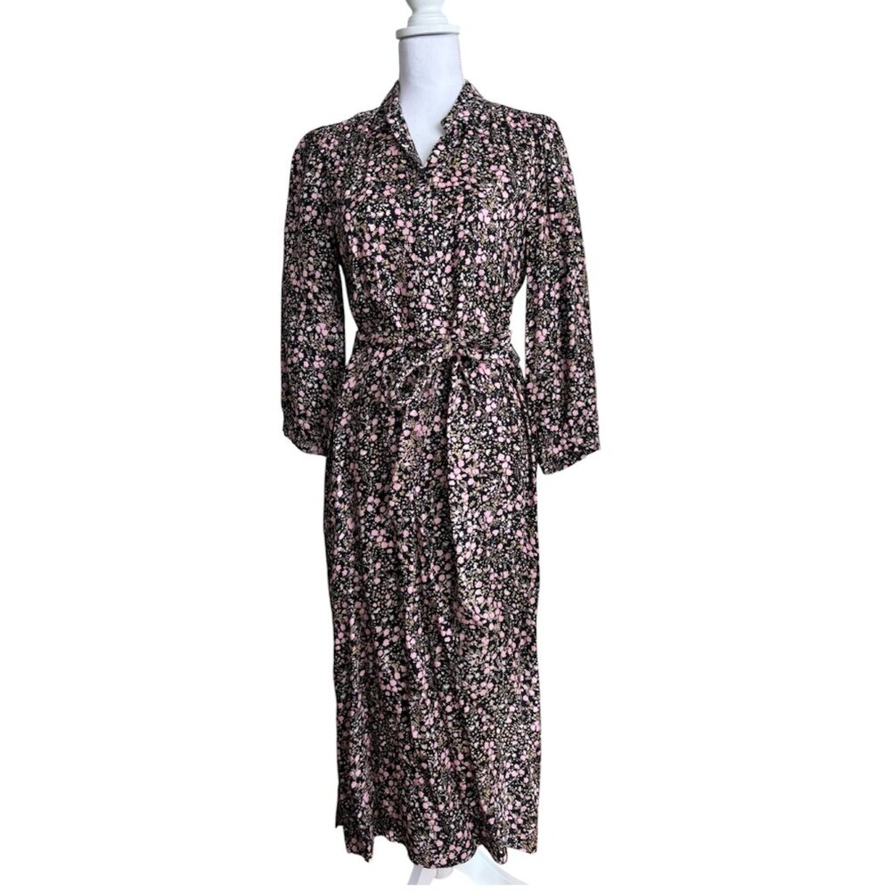 J. Crew Maxi Shirt Dress, Floral Print, Women's Size 6